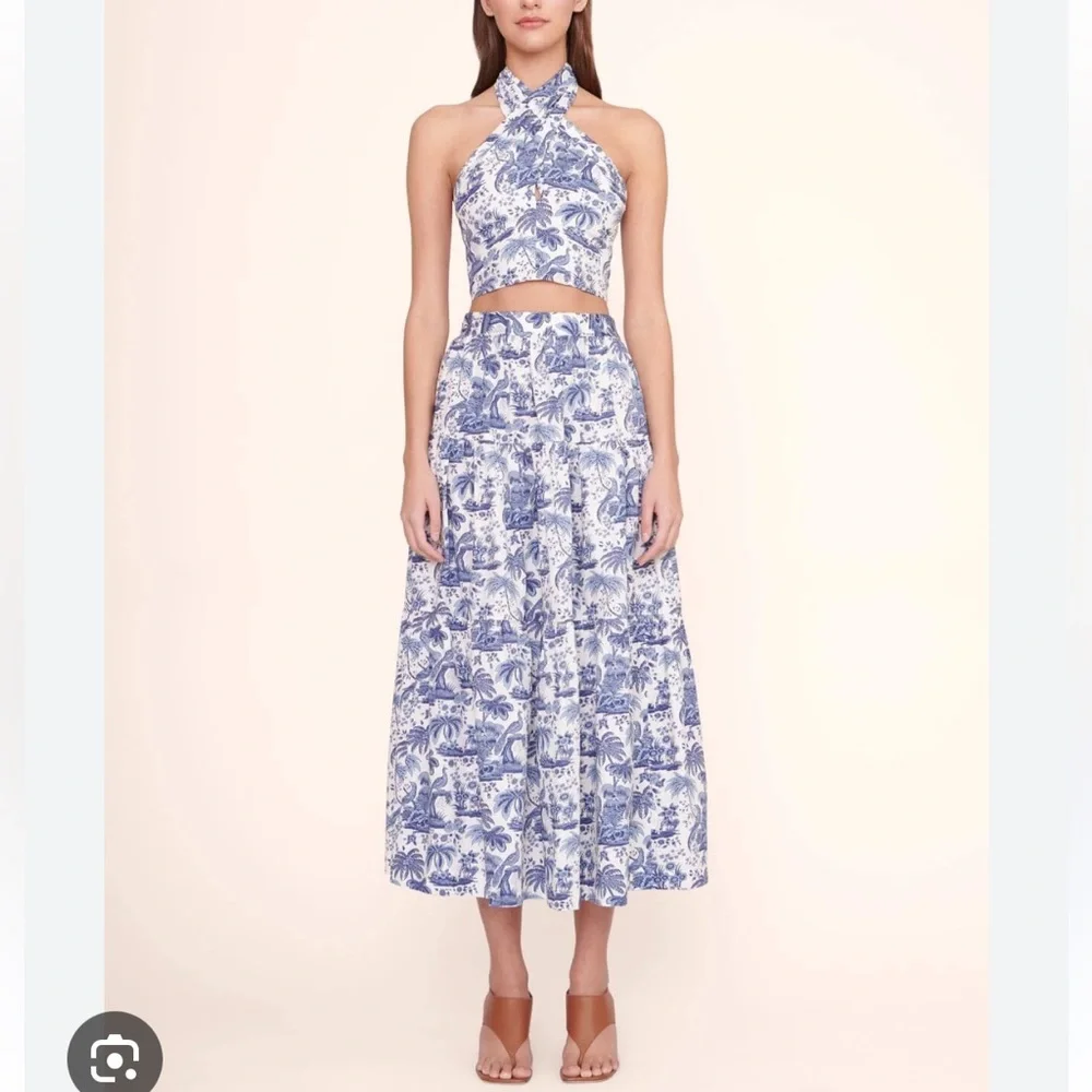 STAUD SEA SEA SKIRT BLUE TOILE size 0 NEW - Picture 2 of 15